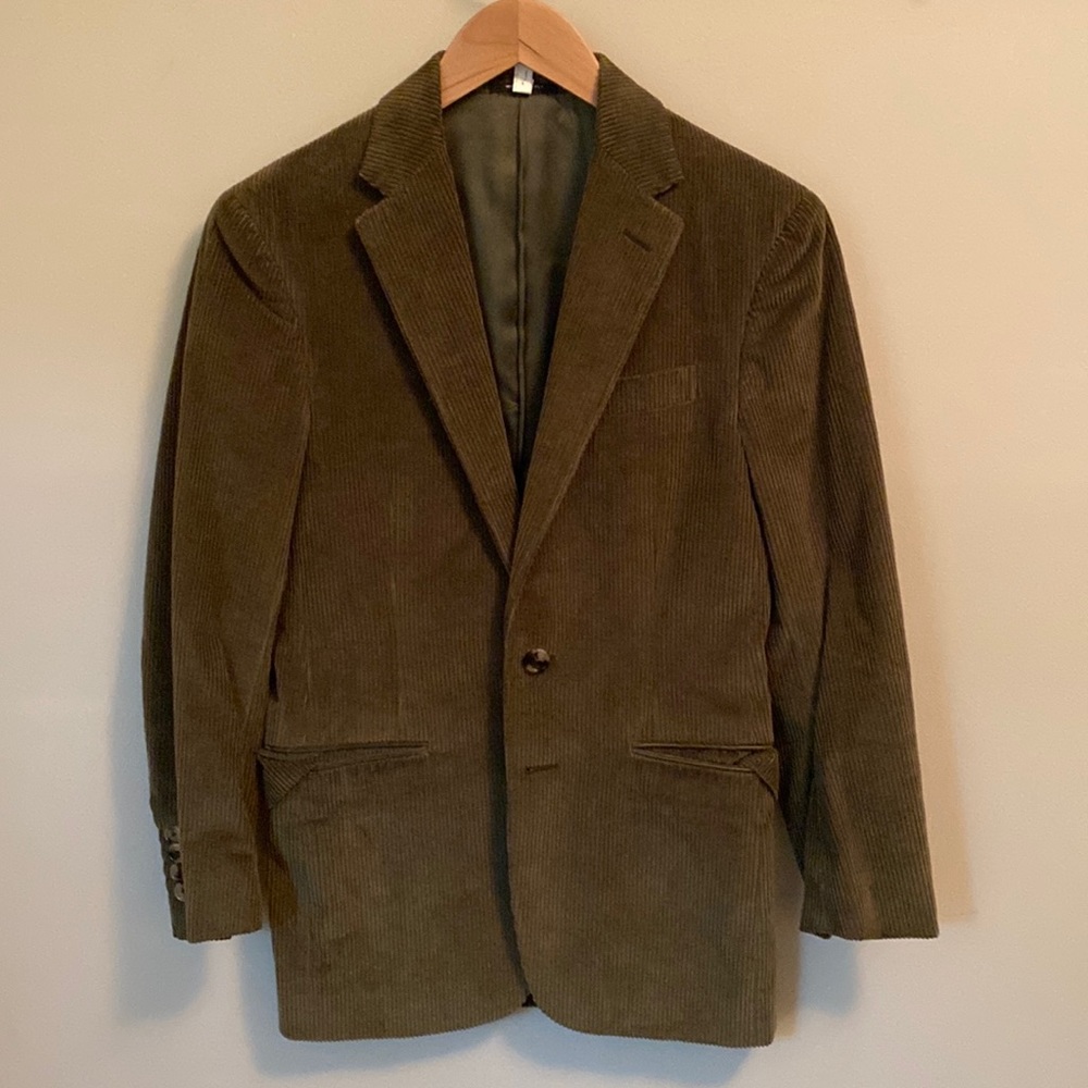 Ralph Lauren Black Label Olive Green Corduroy Blazer